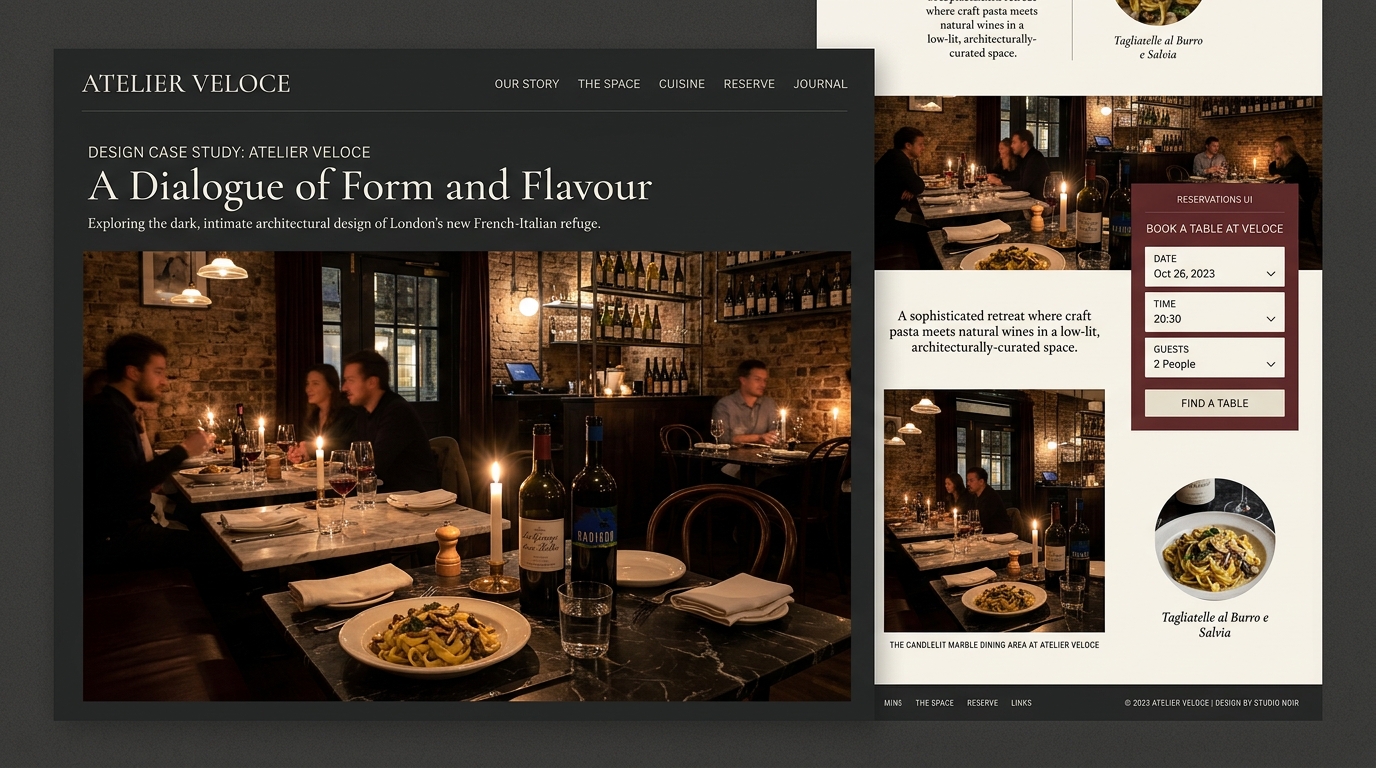 Atelier Veloce Bistro Website Case Study